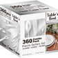Clear Disposable Cutlery set - 360 Pieces: 180 Forks, 120 Spoons, 60 Knives
