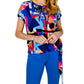 Frank Lyman - Knit Short Sleeve Side Tie Top