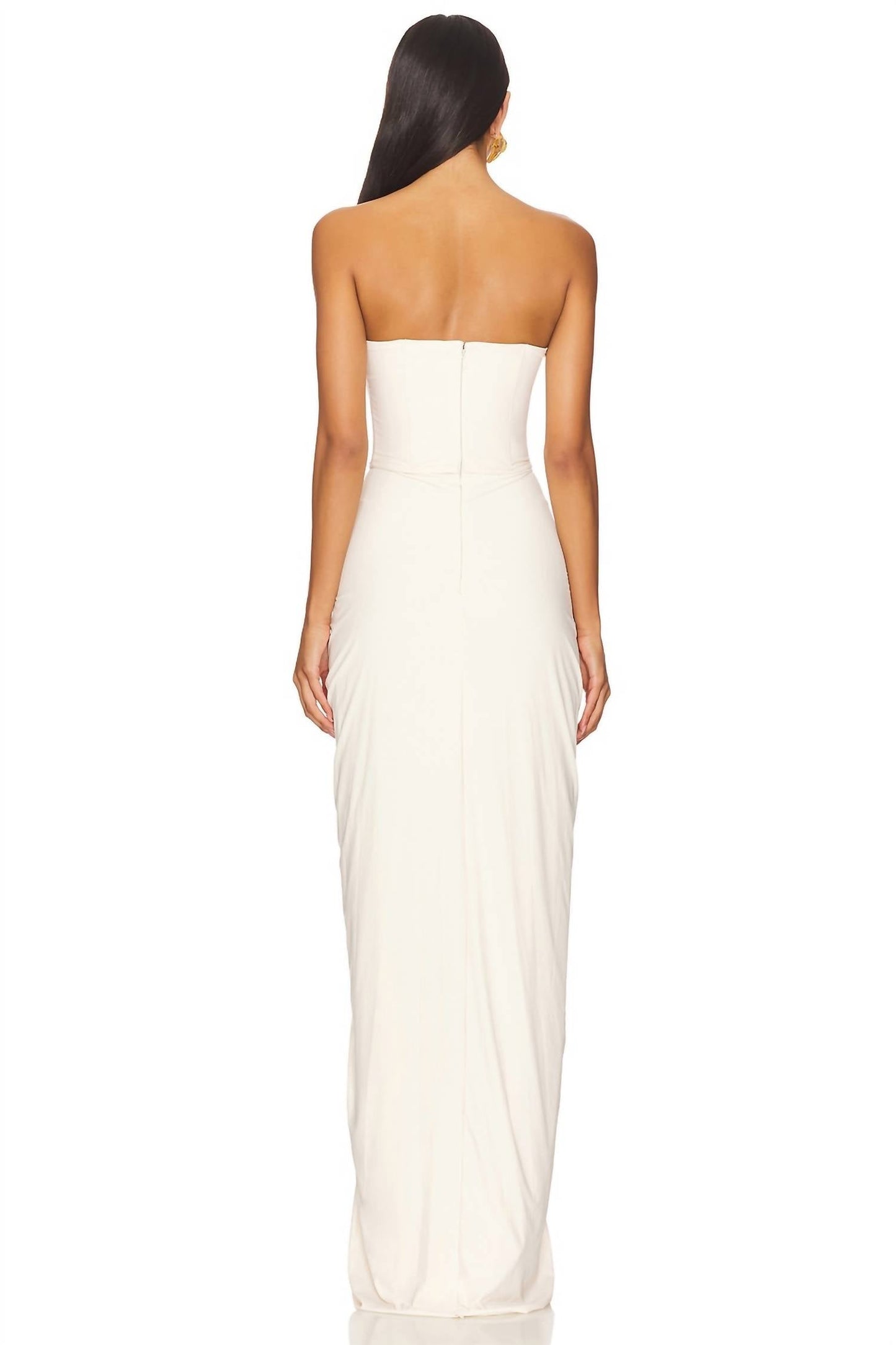 Deme By Gabriella - Pearl Gown Strapless Maxi Dress