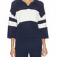 525 America - Zuri Johnny Collar Mesh Rugby Pullover