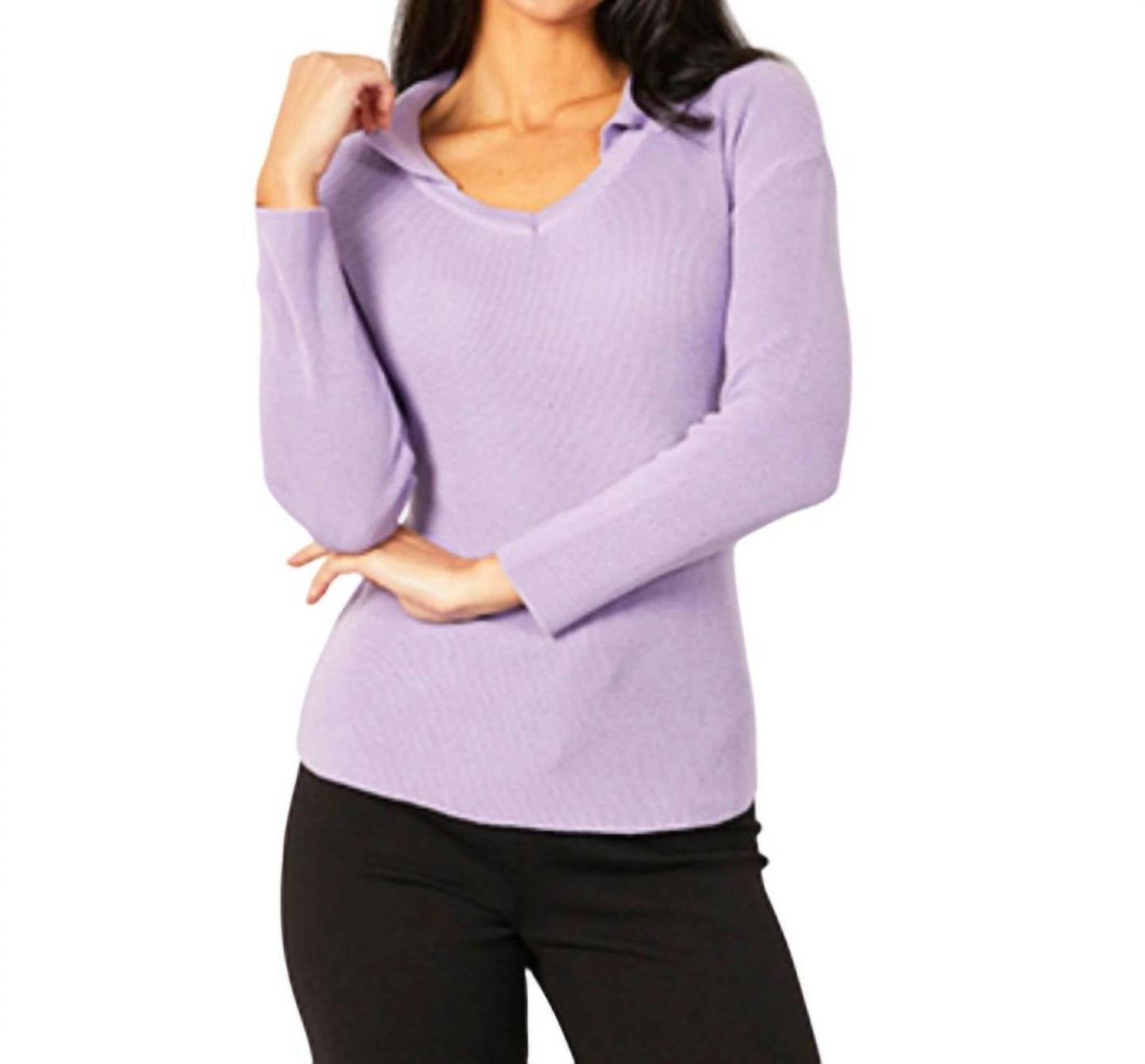 Angel Apparel - Collared V-Neck Top