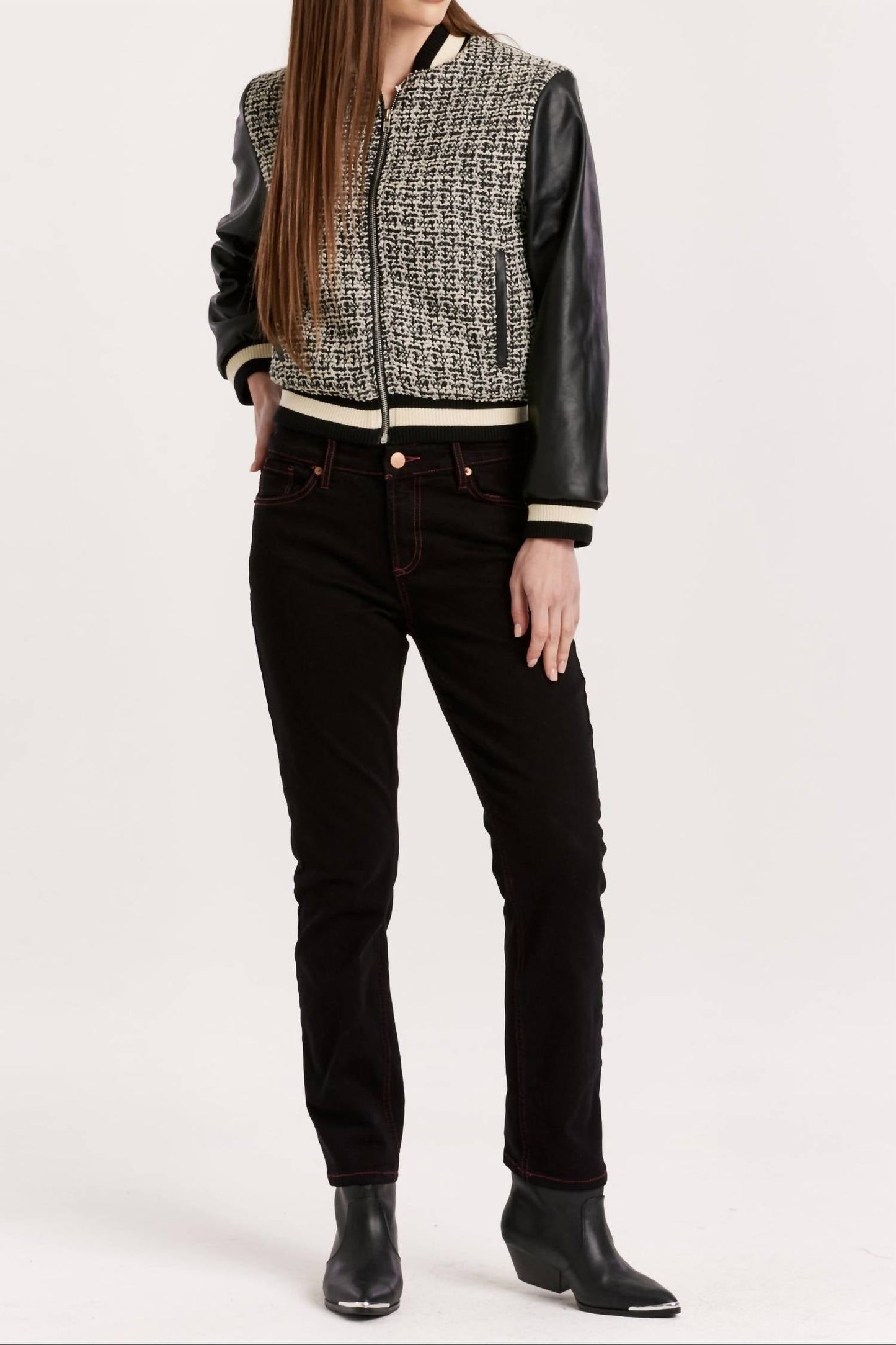 Another Love - Janel Coco Tweed Bomber Jacket