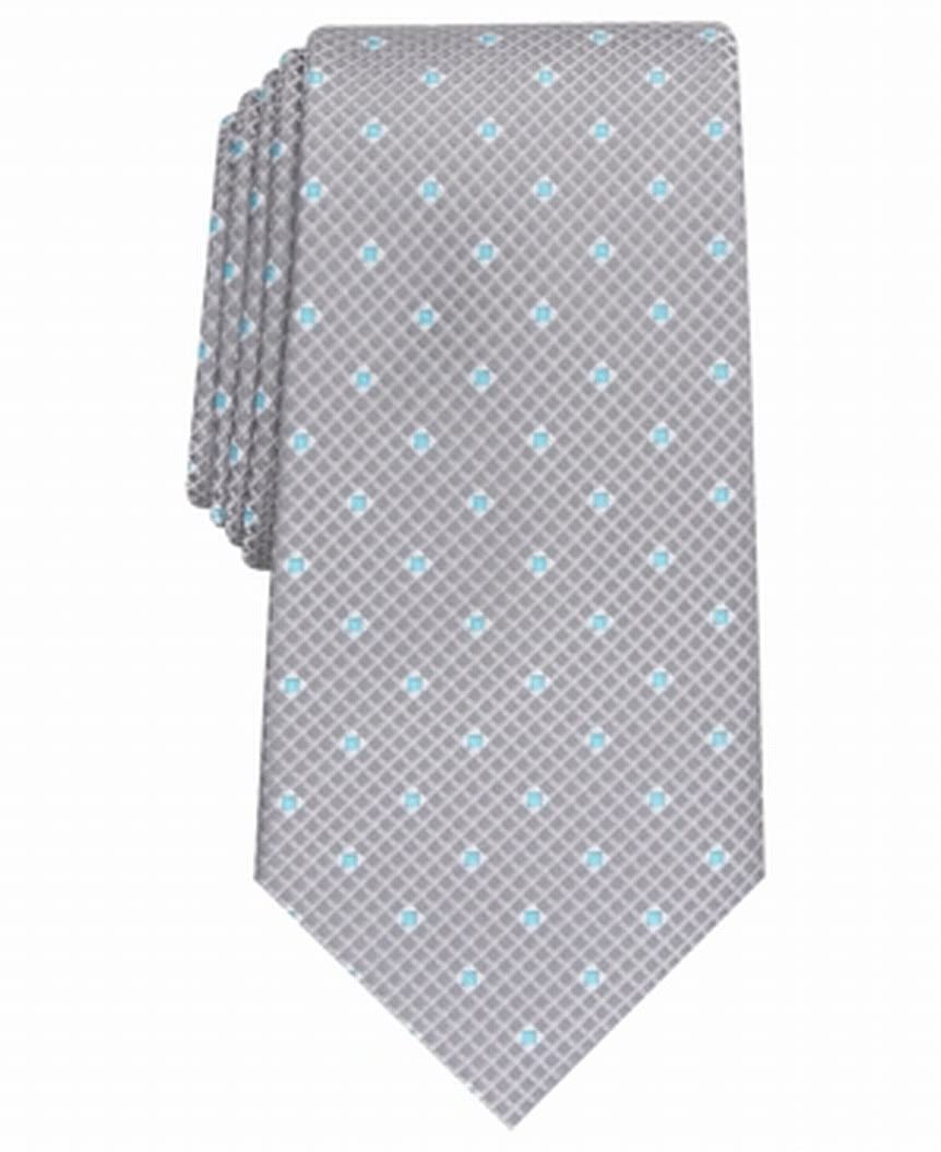 perry-ellis-dean-neat-tie-silver