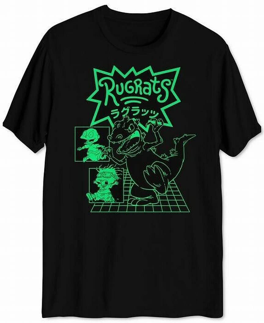 Hybrid Men's Reptar Rugrats Graphic T-Shirt Black Size Small