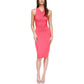 Michael Michael Kors Women’s Ruched Sleeveless Midi Dress Geranium Medium