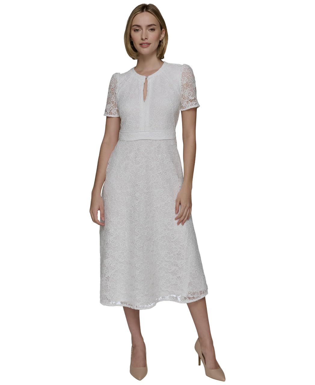 KARL LAGERFELD Paris Womens Sportswear Dress Soft White Size 6