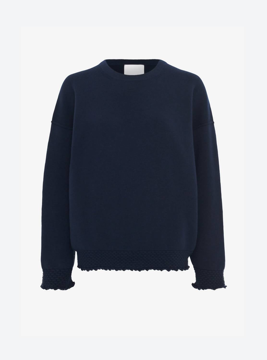 Molli - Loose Sweatshirt With Smocked Edgings
