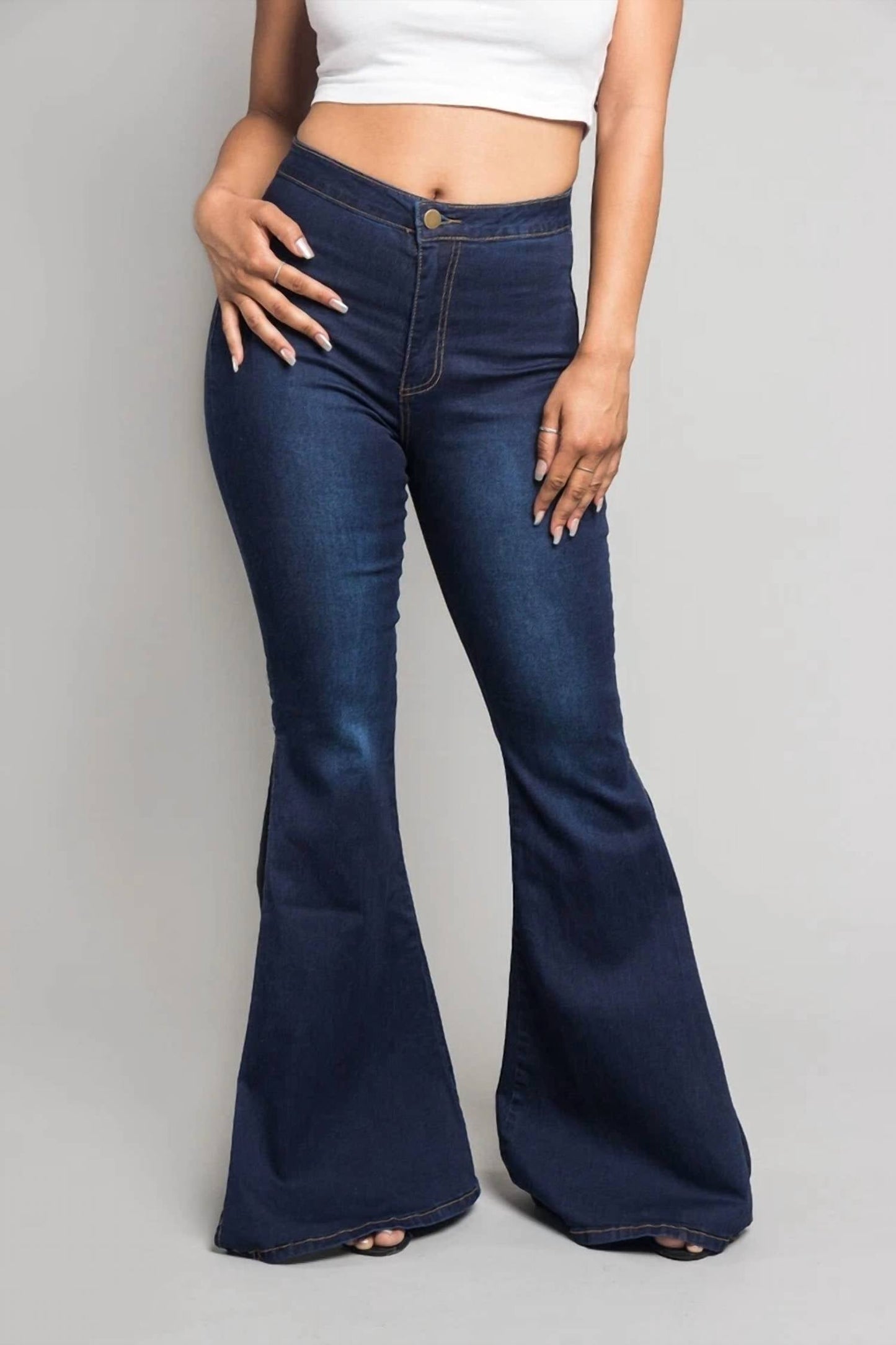 American Bazi - Plazzo High Rise Flared Jeans
