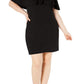 BCX Womens Juniors Plus Off-The-Shoulder Shift Dress Black 2X