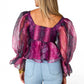 Buddylove - Pammie Puff Sleeve Peplum Top