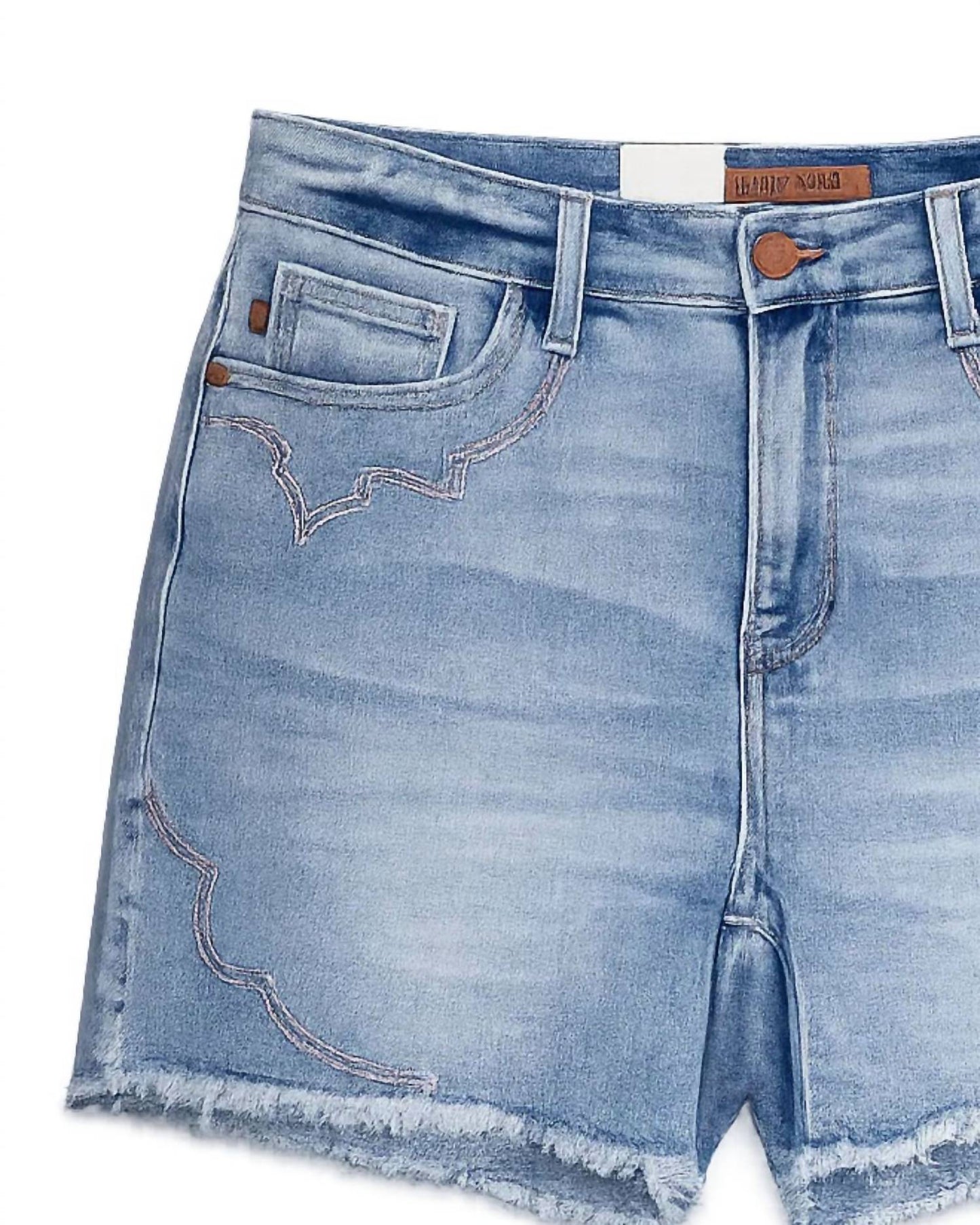 Judy Blue - Women's Hanna Western Embroidery Detail Cut Off Shorts