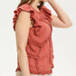 Fdj - Embelished Flutter Sleeve Top