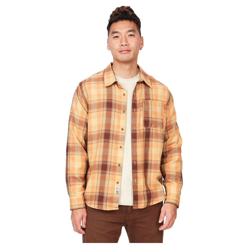 Marmot Men's Fairfax Lightweight Flannel Shirt - Tangelo, Medium