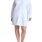 ELOQUII Women's Plus Size Off The Shoulder Poplin Mini Dress