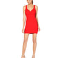 B. Darlin Womens Juniors Strappy V-Neck Party Dress Red 13/14