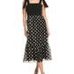 Anne Klein Tie Strap Midi Tiered Skirt