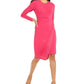 Thalia Sodi Women's Studded Wrap Sheath Dress Pink Size Small