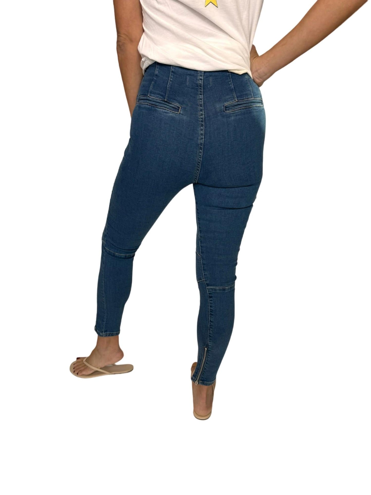 Free People - Women's Bella Moto High Rise Skinny Jean