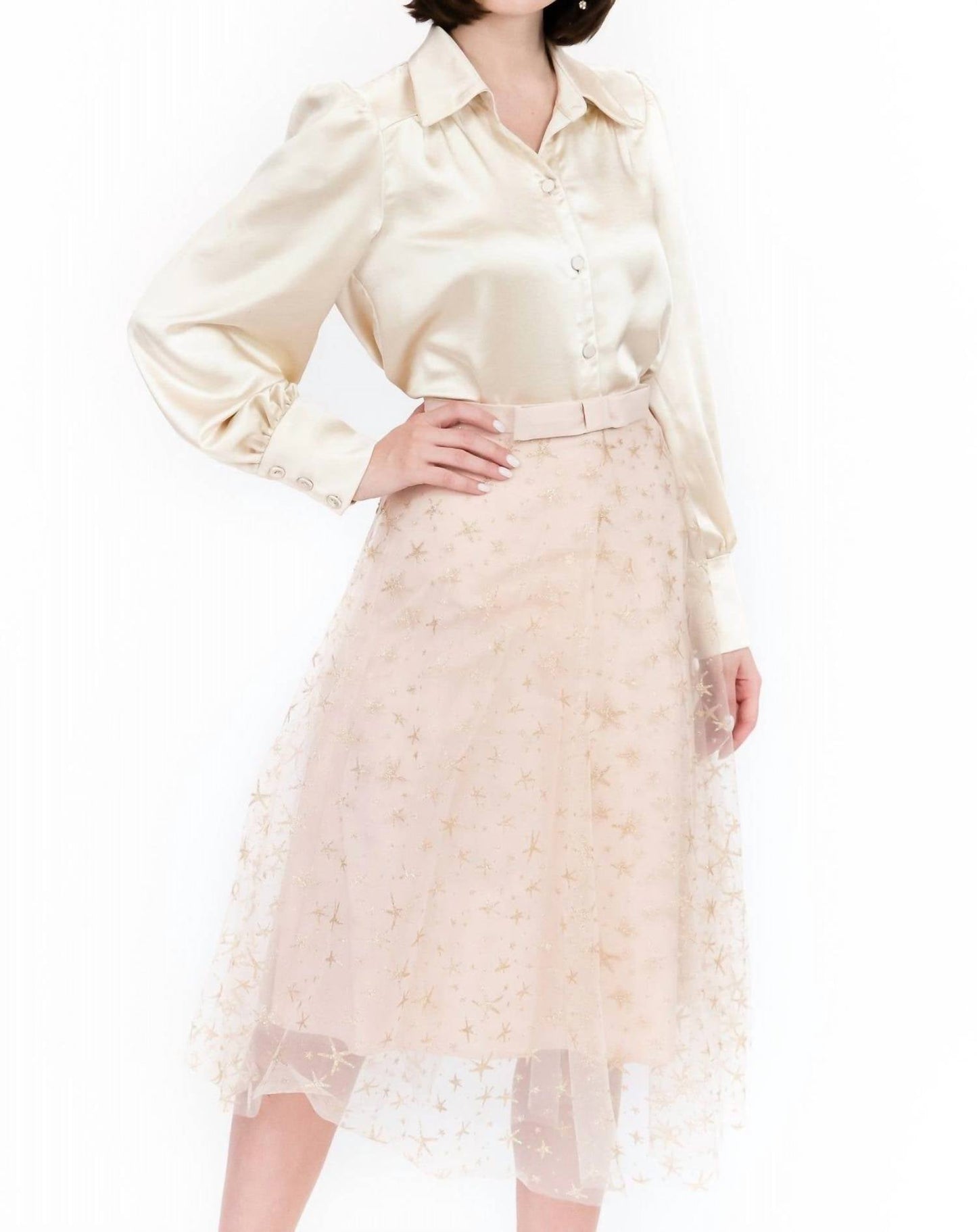Eva Franco - Metallic Tulle Skirt