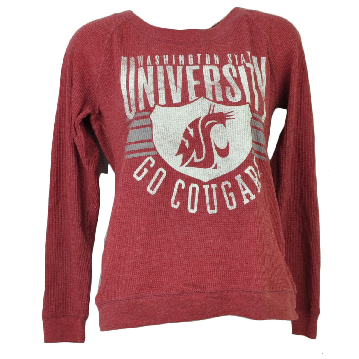 NCAA Washington State Cougars Red Thermal Long Sleeve Womens Ladies Pullover