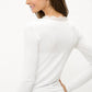 Mystree - Women's Daphne Lace Trim V Neck Top