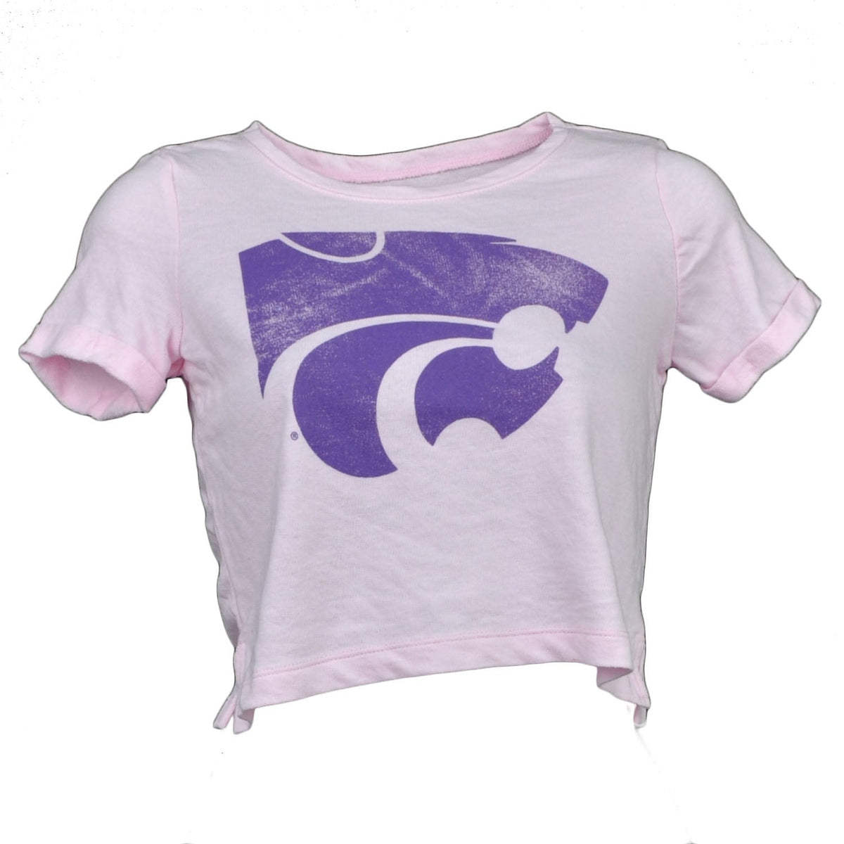 NCAA Kansas State Wildcats Pink Kids Girls Short Sleeve Tshirt Crew Neck XSmall