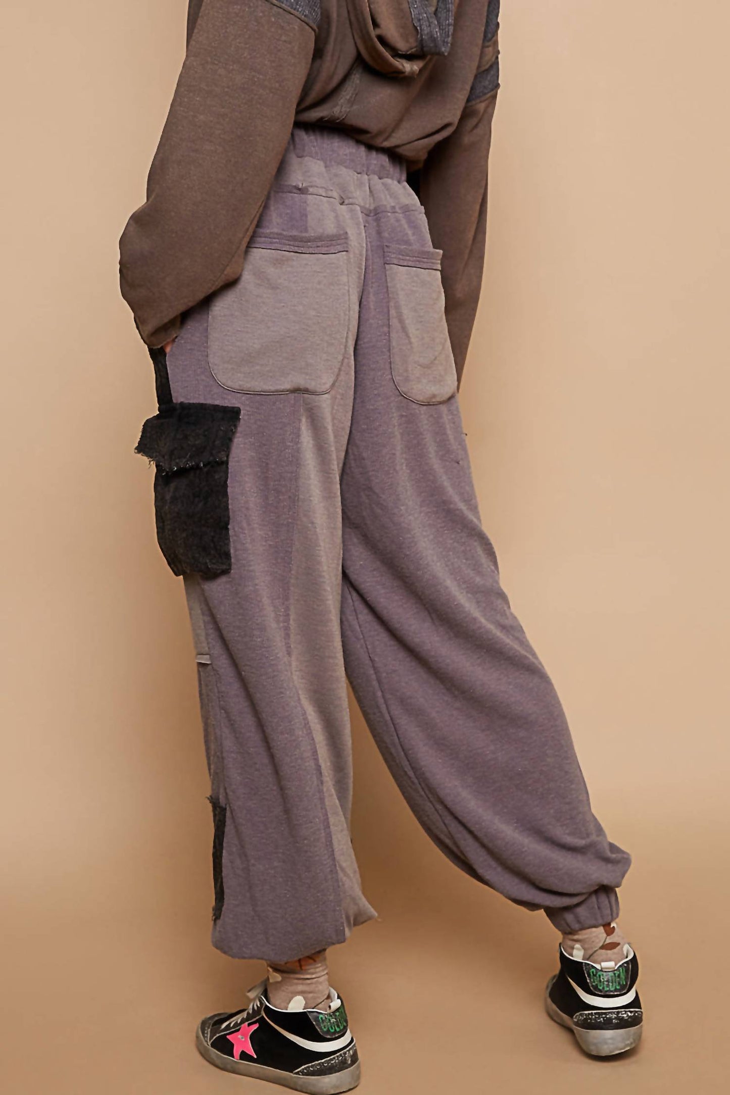 Pol - BLACK DETAILED PANTS
