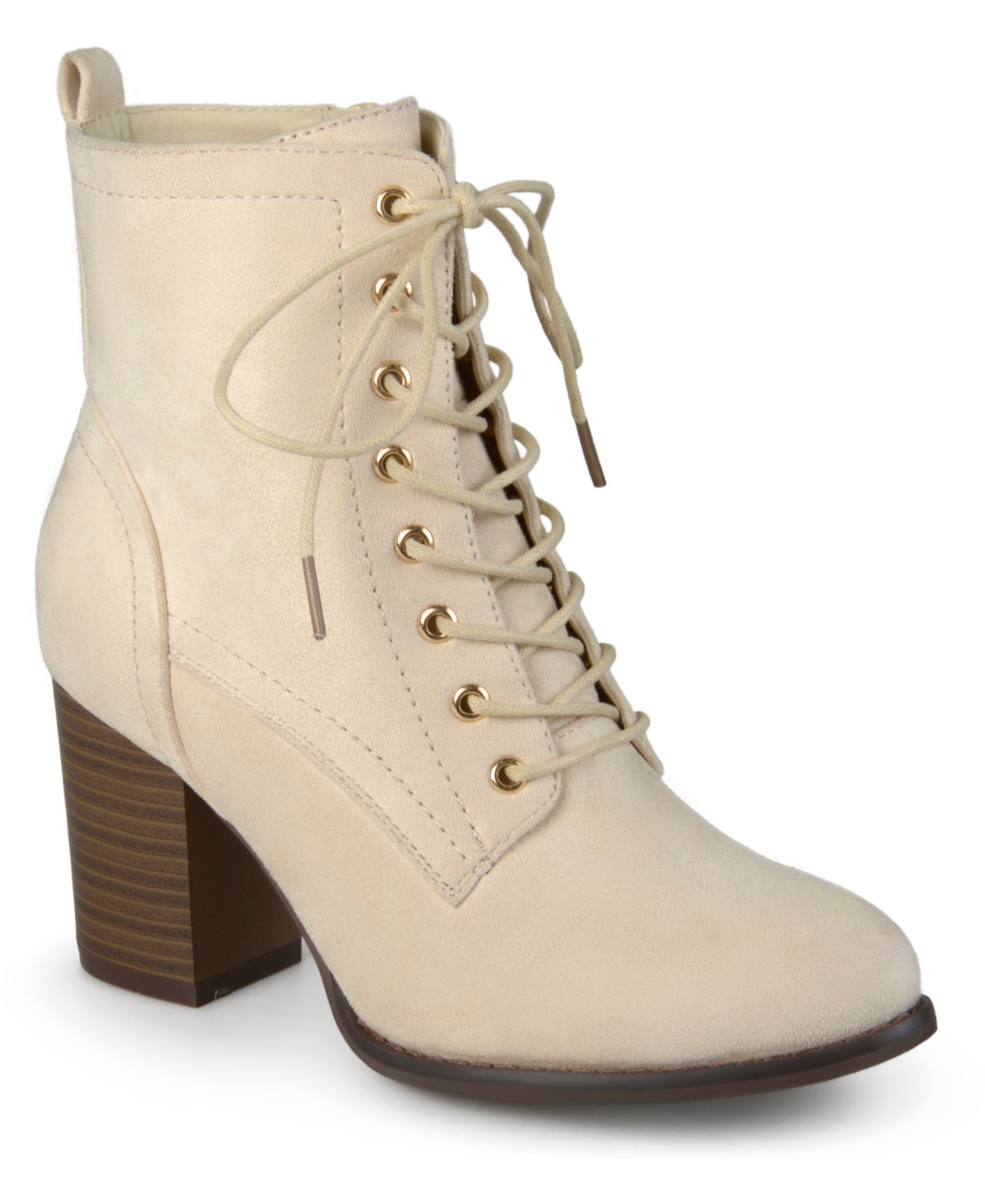 Journee Collection Women's Baylor Lace Up Bootie Brown Size 5.5 M