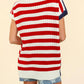 Haptics - V-neck Dolman Patriotic American Flag Knit Top