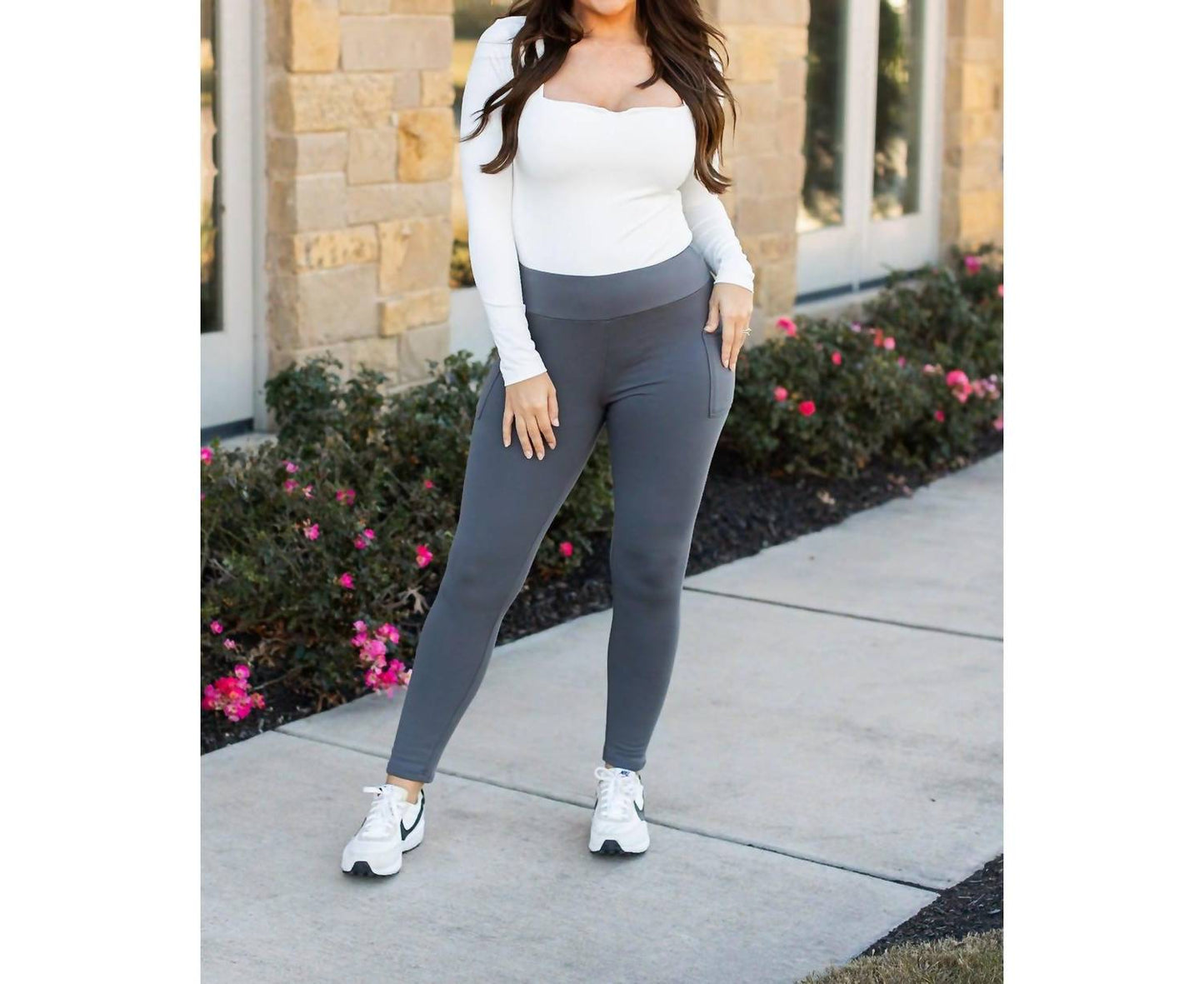 Julia Rose - FLEECE Full Length Leggings with Pockets