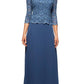 Alex Evenings - Petite Lace & Chiffon Gown With Scallop Edge Detail