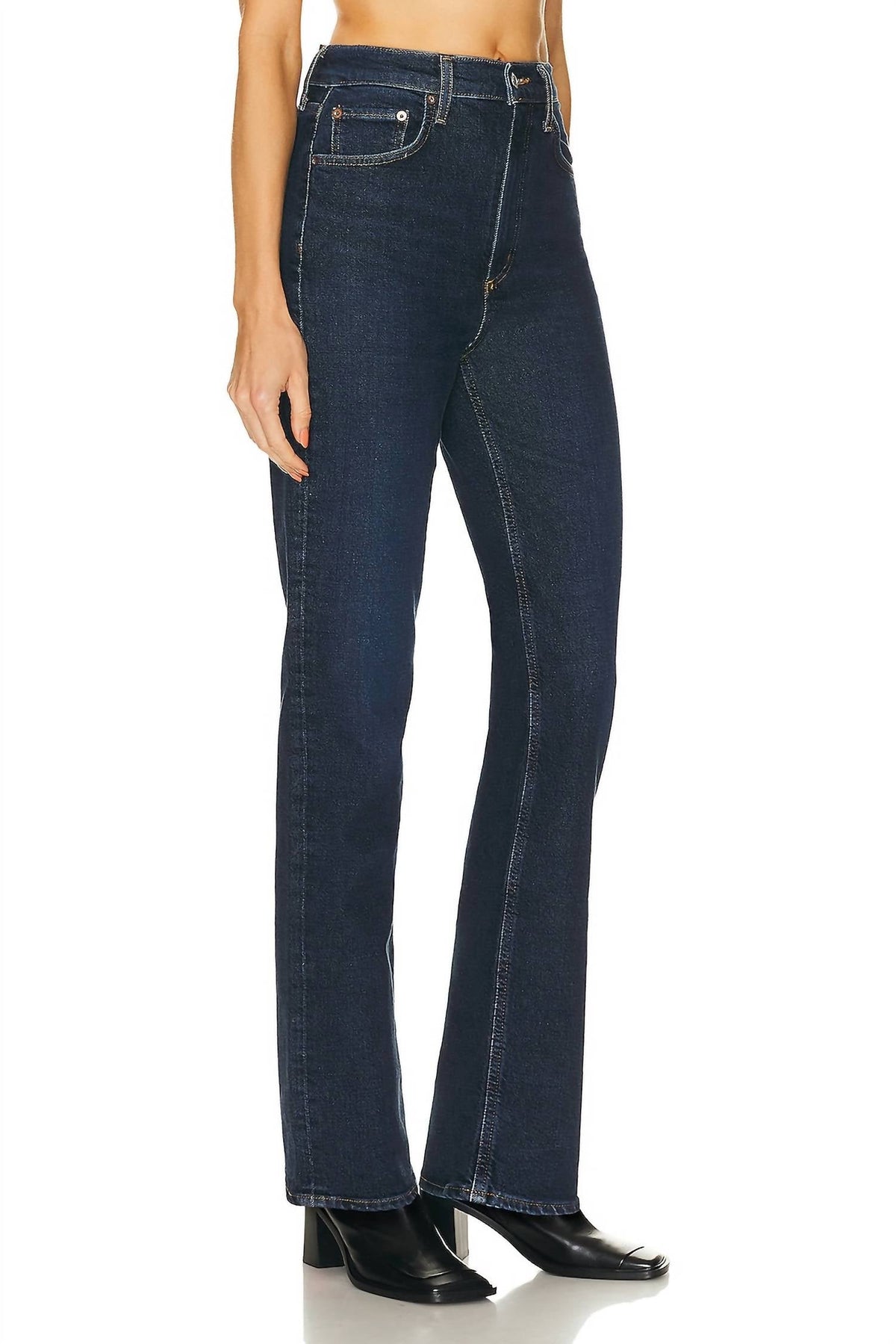 Agolde - High Rise Stove Pipe Soft Stretch Skinny Jeans