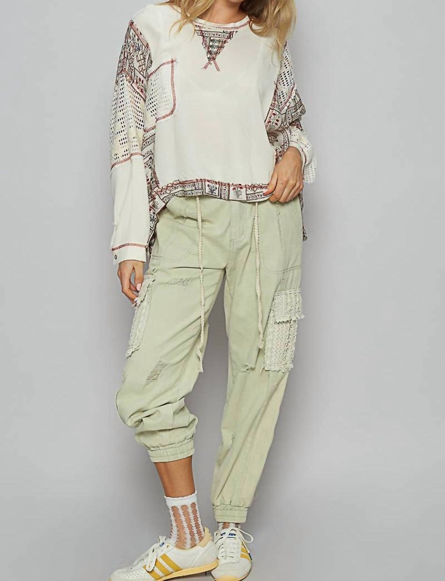 Pol - Floral Contrast Top