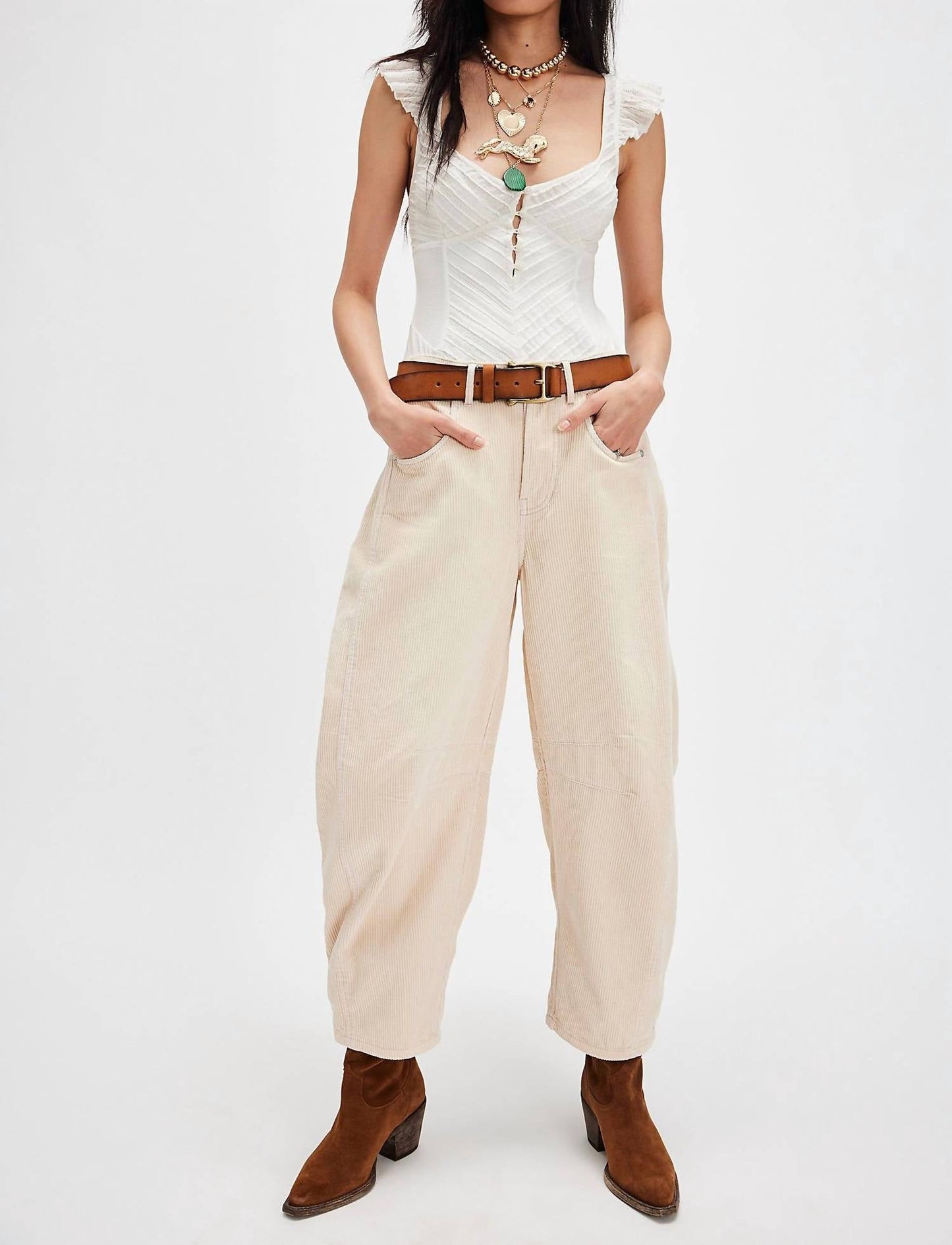Free People - Good Luck Cord Barrel Jeans