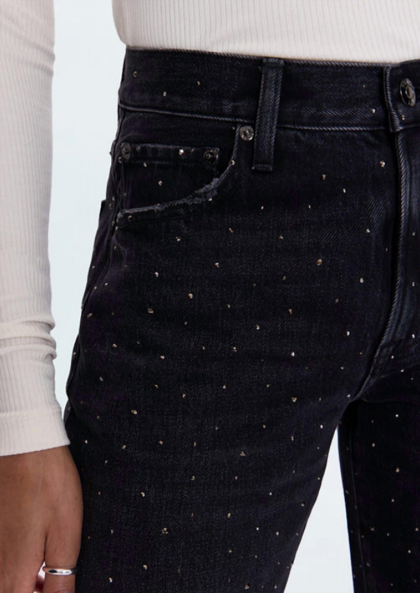 Pistola - Lexi Mid Rise Bowed Straight Jeans