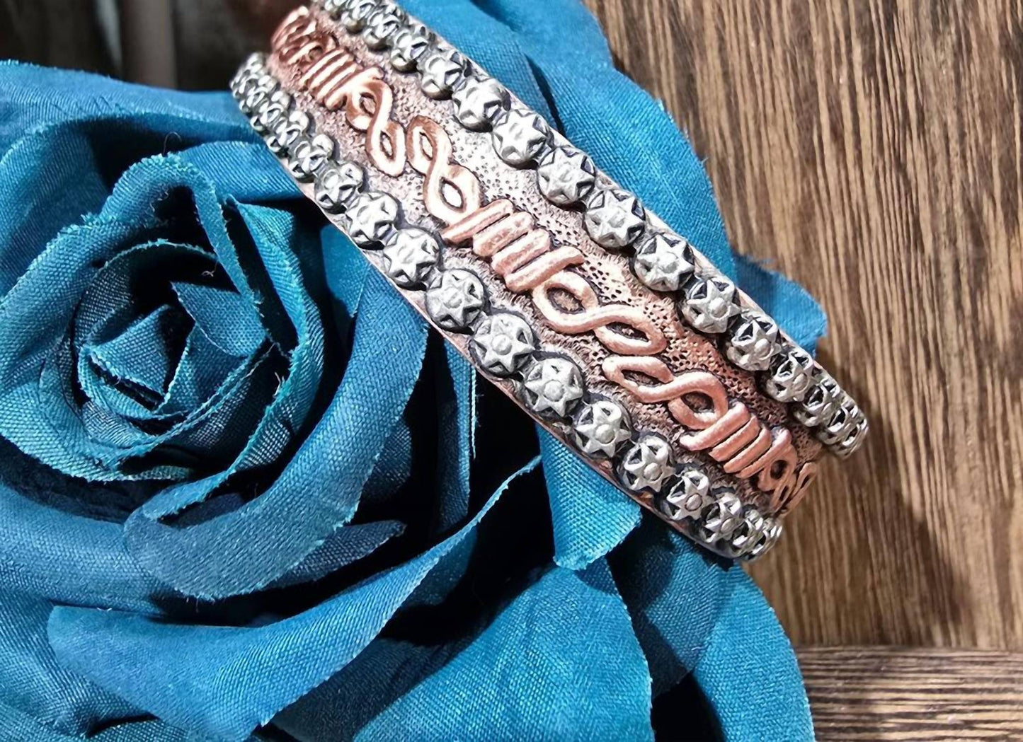 M&F Western - Men's Silver Strike Cuff Barbwire Bracelet