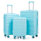 HIFINE Tourist 3-Piece ABS Spinner Wheel Luggage Set (Blue)