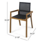 Belfast Dining Chair with Acacia Wood Frame and Mesh Seating (Set of 2)