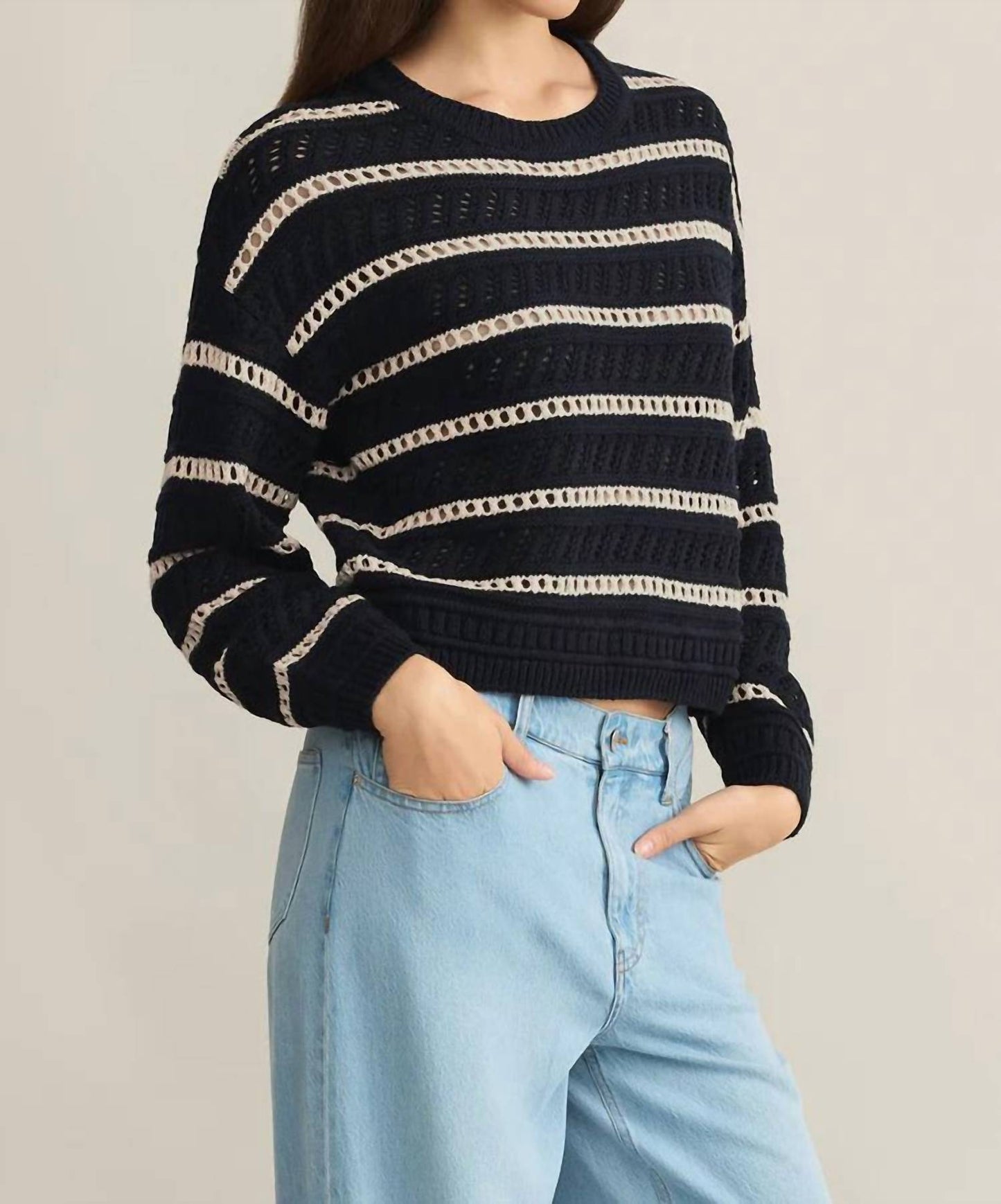 Z Supply - Estero Stripe Cropped Sweater