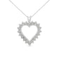.925 Sterling Silver 1/4 Cttw Miracle Set Diamond Open Heart 18" Pendant Necklace (I-J Color, I3 Clarity)
