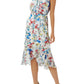 Adrianna Papell - Sleeveless Floral Chiffon Midi Dress