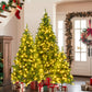 Set of Three Realistic Pre-Lit Christmas Trees 8FT, 6FT and 4FT
