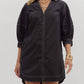 Entro - Zip Lantern Sleeve Mini Dress
