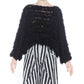 Matthildur - Forest Hand-knit Cotton Fur Sweater