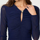 Astr - Yasmine Ruched Long Sleeve Midi Dress