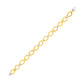 14k Two-Tone Gold Chain Bracelet with Textured Oval Links