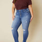 Kancan - High Rise Button Fly Ankle Skinny Jeans - Plus