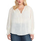 Rachel Roy Women s Lulu Blouse Size White Size 1X