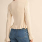 &Merci - The Sienna Ruffle Hem Ribbed Knit Sweater