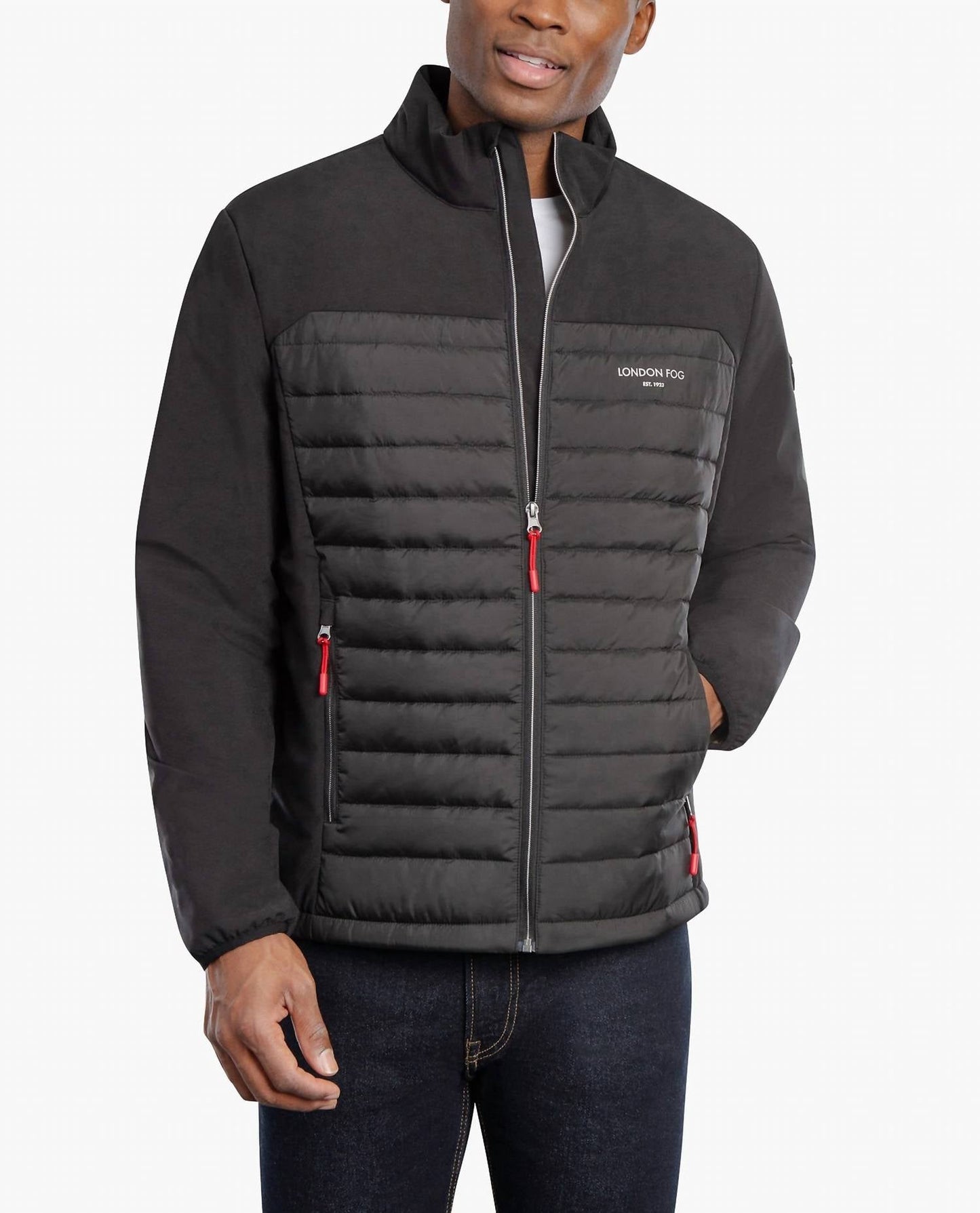 London Fog - Ridgewood Mix Media Midweight Jacket